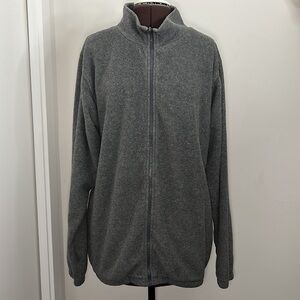 Grey Cozy Fleece Full Zip Winter Sweater Dakota